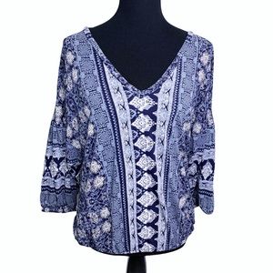 Lucky Brand Top Large Boho Western F385